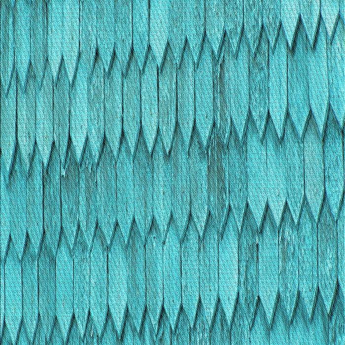 Patterned Bright Cyan Blue Rug, pat236lblu