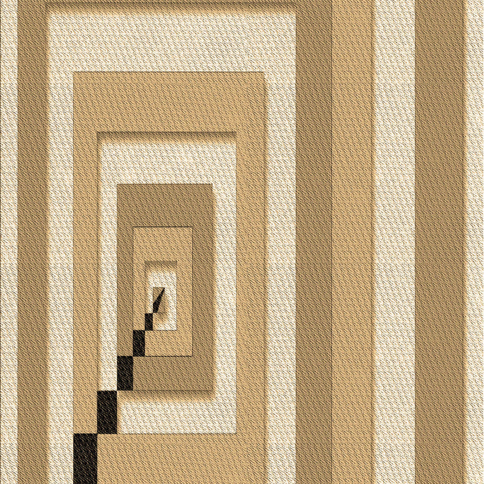 Patterned Cinnamon Brown Rug, pat2360brn