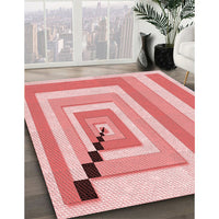 Patterned Baby Pink Rug, pat2360rd