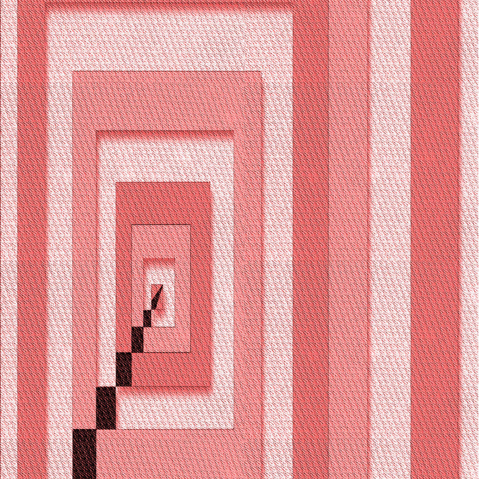 Patterned Baby Pink Rug, pat2360rd