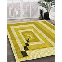 Patterned Orange Gold Rug, pat2360yw