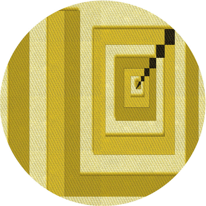 Square Machine Washable Transitional Orange Gold Rug in a Living Room, wshpat2360yw