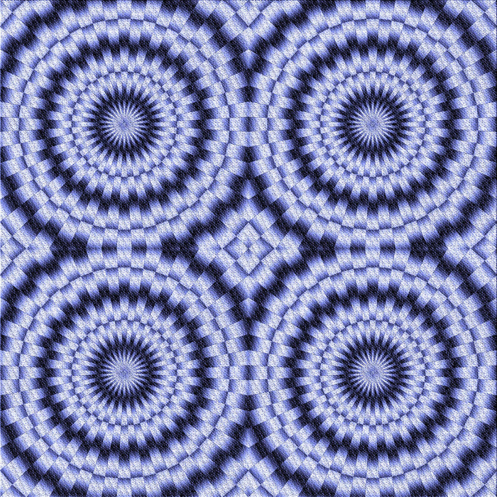 Round Patterned Sapphire Blue Rug, pat2361blu