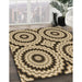 Machine Washable Transitional Yellow Rug in a Family Room, wshpat2361brn