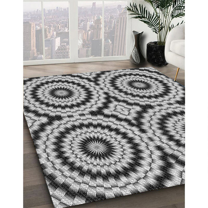 Machine Washable Transitional Silver Gray Rug in a Family Room, wshpat2361gry