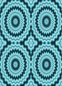 Machine Washable Transitional Teal Green Rug, wshpat2361lblu