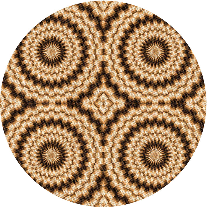 Square Machine Washable Transitional Yellow Orange Rug in a Living Room, wshpat2361org