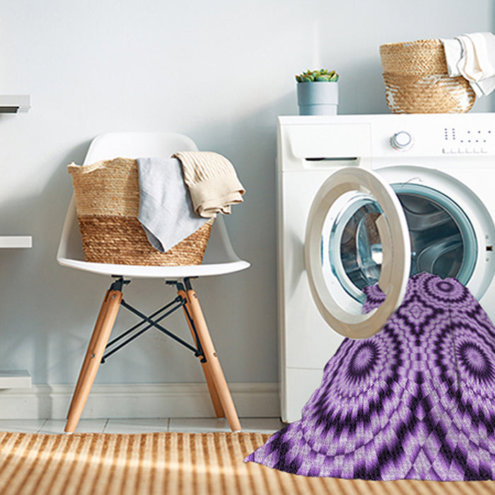 Machine Washable Transitional Pastel Purple Pink Rug in a Washing Machine, wshpat2361pur
