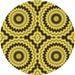 Square Patterned Bright Gold Yellow Rug, pat2361yw