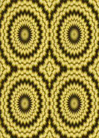 Machine Washable Transitional Bright Gold Yellow Rug, wshpat2361yw