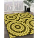 Machine Washable Transitional Bright Gold Yellow Rug in a Family Room, wshpat2361yw