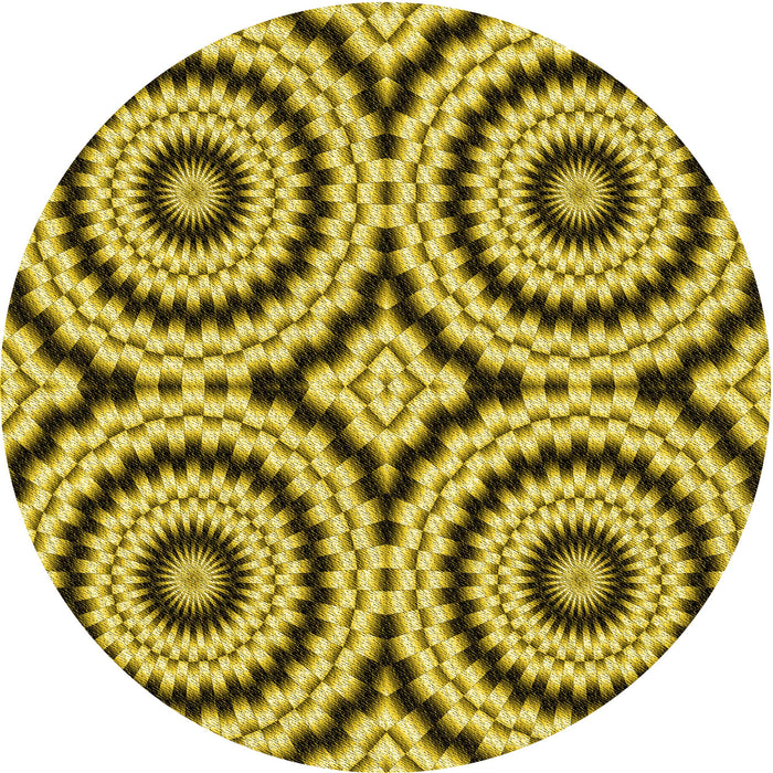 Square Machine Washable Transitional Bright Gold Yellow Rug in a Living Room, wshpat2361yw