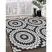 Patterned Light Black Novelty Rug in Family Room, pat2361