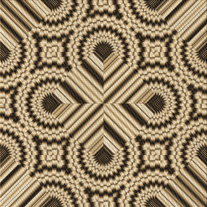 Round Machine Washable Transitional Yellow Rug, wshpat2362brn