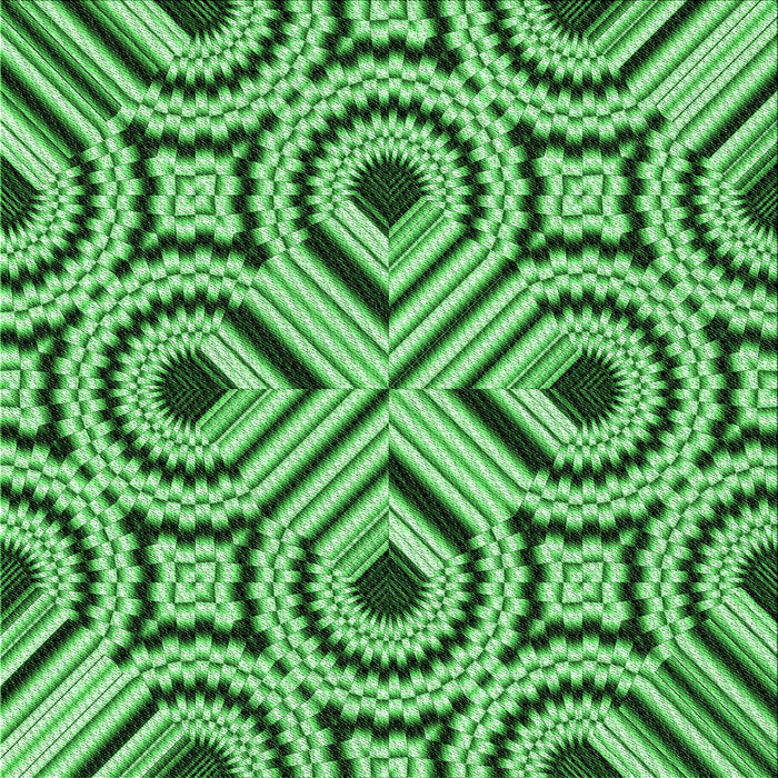 Round Patterned Green Rug, pat2362grn