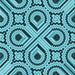 Round Patterned Teal Green Rug, pat2362lblu