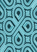 Patterned Teal Green Rug, pat2362lblu