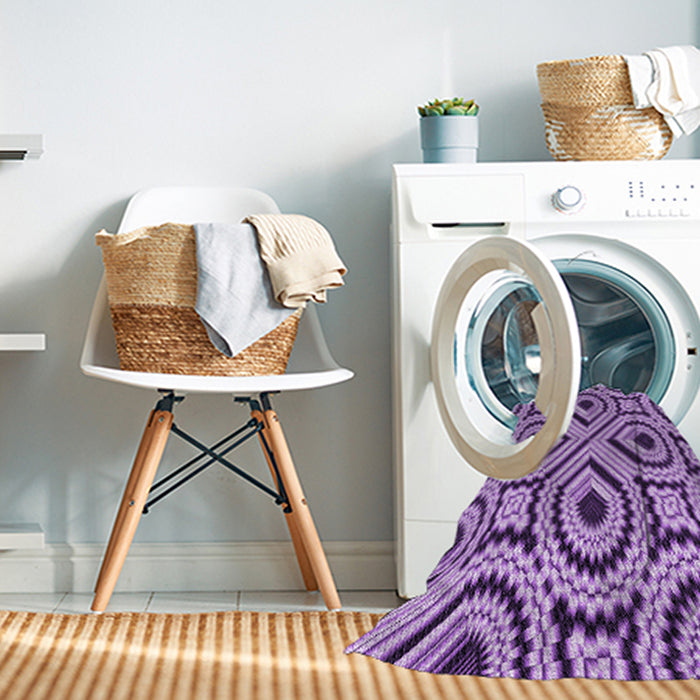 Machine Washable Transitional Pastel Purple Pink Rug in a Washing Machine, wshpat2362pur