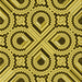 Round Machine Washable Transitional Bright Gold Yellow Rug, wshpat2362yw