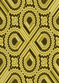 Machine Washable Transitional Bright Gold Yellow Rug, wshpat2362yw