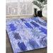 Patterned Jeans Blue Rug in Family Room, pat2363blu