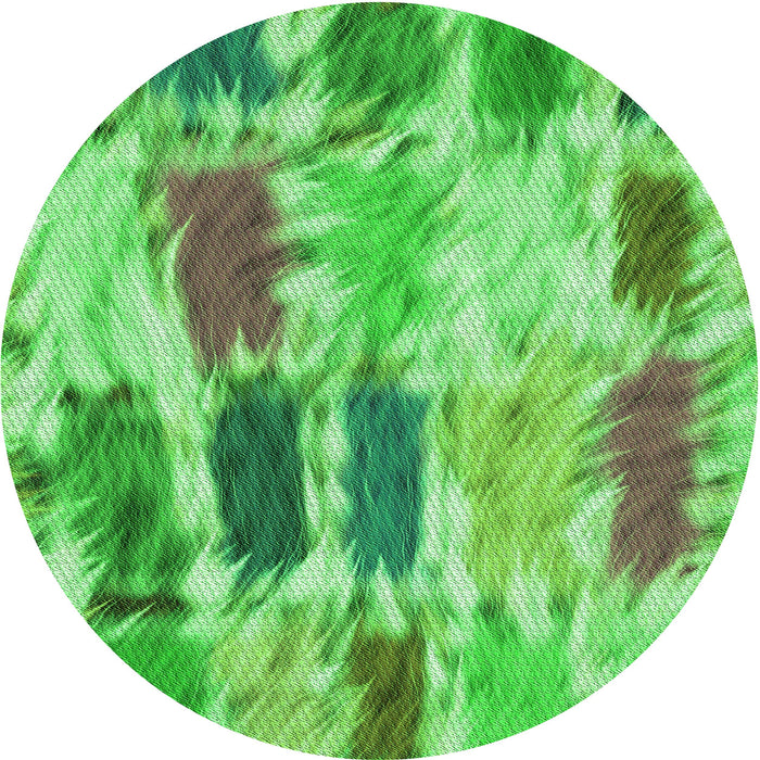 Square Machine Washable Transitional Emerald Green Rug in a Living Room, wshpat2363grn