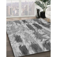 Patterned Smokey Gray Rug, pat2363gry