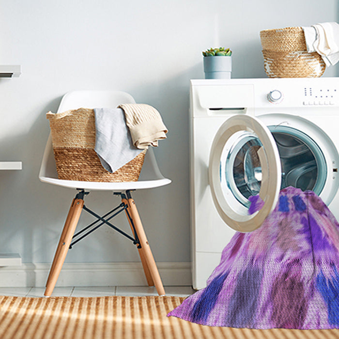 Machine Washable Transitional Violet Purple Rug in a Washing Machine, wshpat2363pur