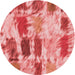 Square Patterned Light Coral Pink Rug, pat2363rd