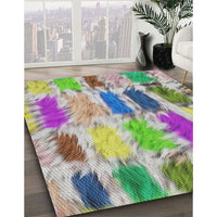 Patterned Sage Green Novelty Rug, pat2363