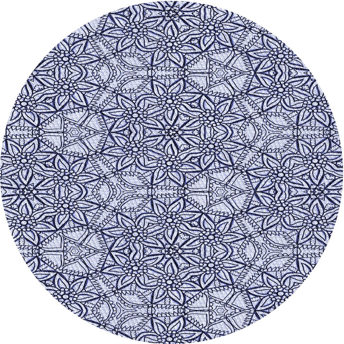 Square Patterned Blue Rug, pat2364blu