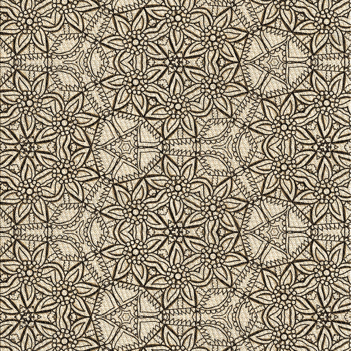 Patterned Vanilla Gold Rug, pat2364brn