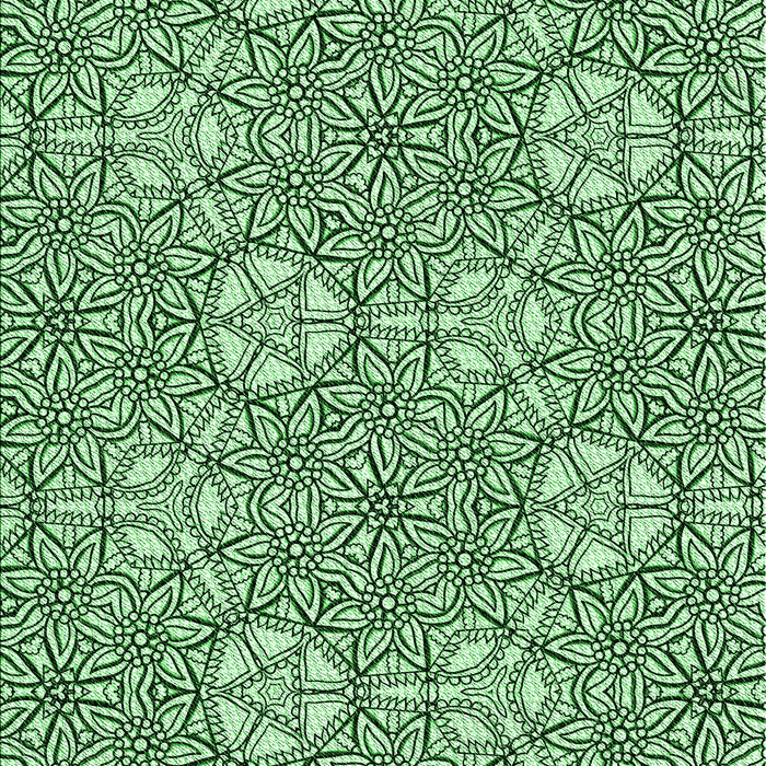 Machine Washable Transitional Pale Green Rug, wshpat2364grn