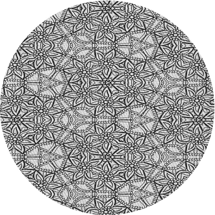 Square Patterned Light Black Rug, pat2364gry