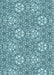 Patterned Medium Teal Green Rug, pat2364lblu