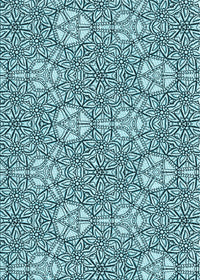 Machine Washable Transitional Medium Teal Green Rug, wshpat2364lblu