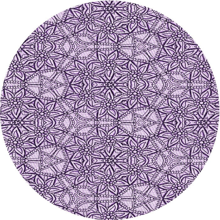 Square Patterned Purple Rug, pat2364pur