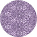 Square Patterned Purple Rug, pat2364pur