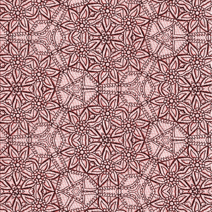 Machine Washable Transitional Pink Rug, wshpat2364rd