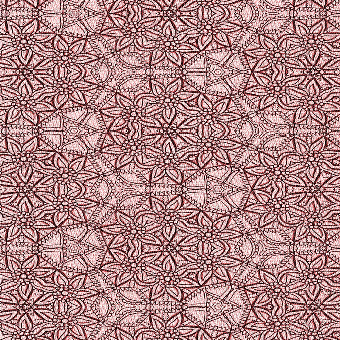 Round Machine Washable Transitional Pink Rug, wshpat2364rd