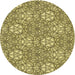 Square Patterned Mustard Yellow Rug, pat2364yw