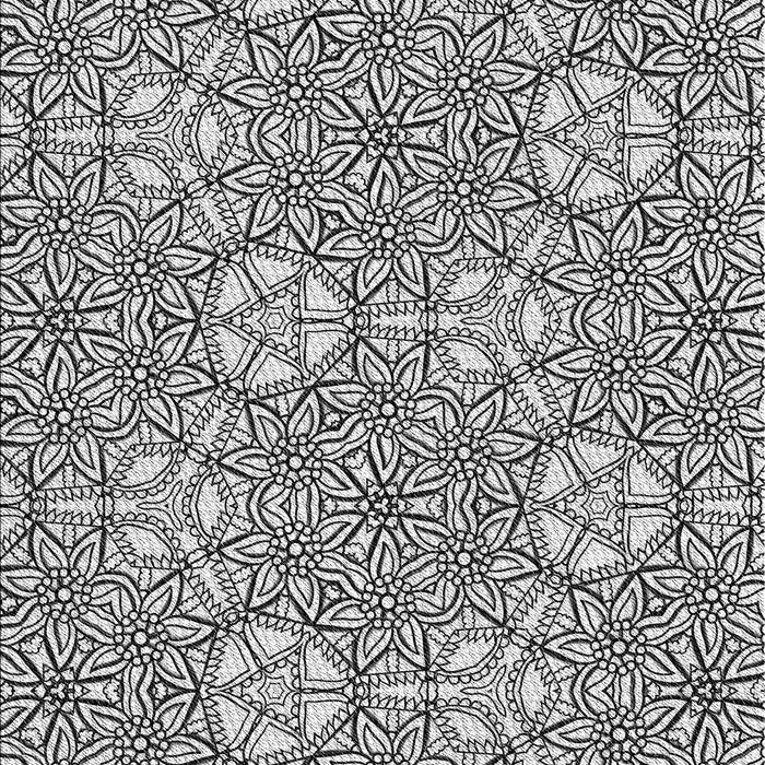 Patterned Platinum Gray Novelty Rug, pat2364