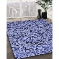 Patterned Jeans Blue Rug, pat2365blu