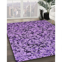 Patterned Violet Purple Rug, pat2365pur