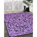 Patterned Violet Purple Rug in Family Room, pat2365pur