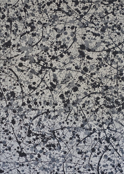 Patterned Silver Gray Novelty Rug, pat2365