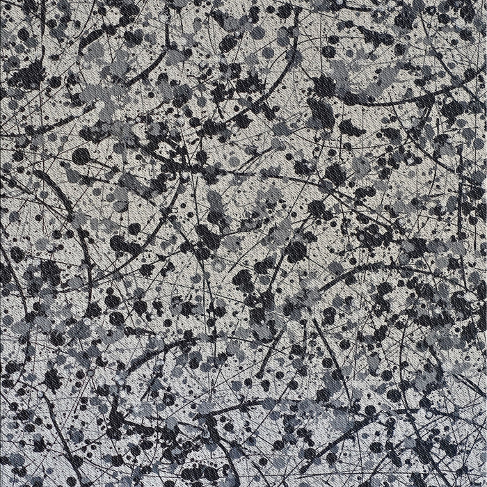 Patterned Silver Gray Novelty Rug, pat2365