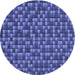Square Patterned Light Slate Blue Rug, pat2366blu