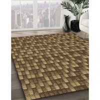 Patterned Cinnamon Brown Rug, pat2366brn