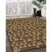 Machine Washable Transitional Cinnamon Brown Rug in a Family Room, wshpat2366brn